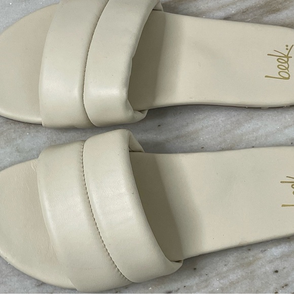 beek sandals slide sz 9 cream puffy - Picture 3 of 6